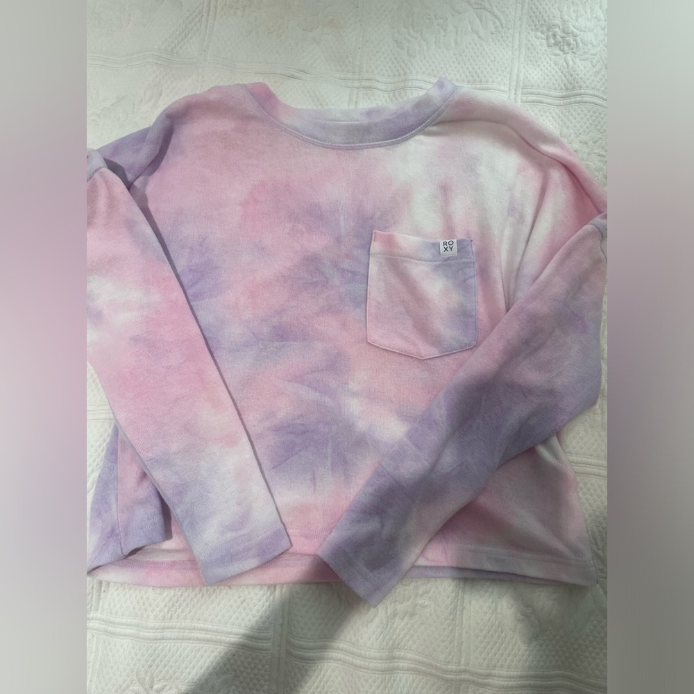 ROXY tie dye sweater knit top size XS EUC